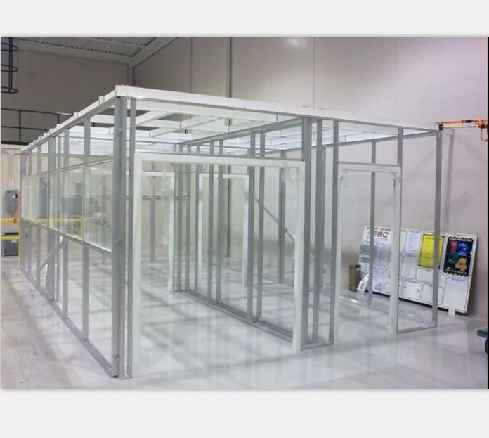 YANING New HEPA Filter Assembly Hard Wall Clean Room Booth FFU Motor Core Laboratory Cleanroom Acrylic Plate Clean Room Module