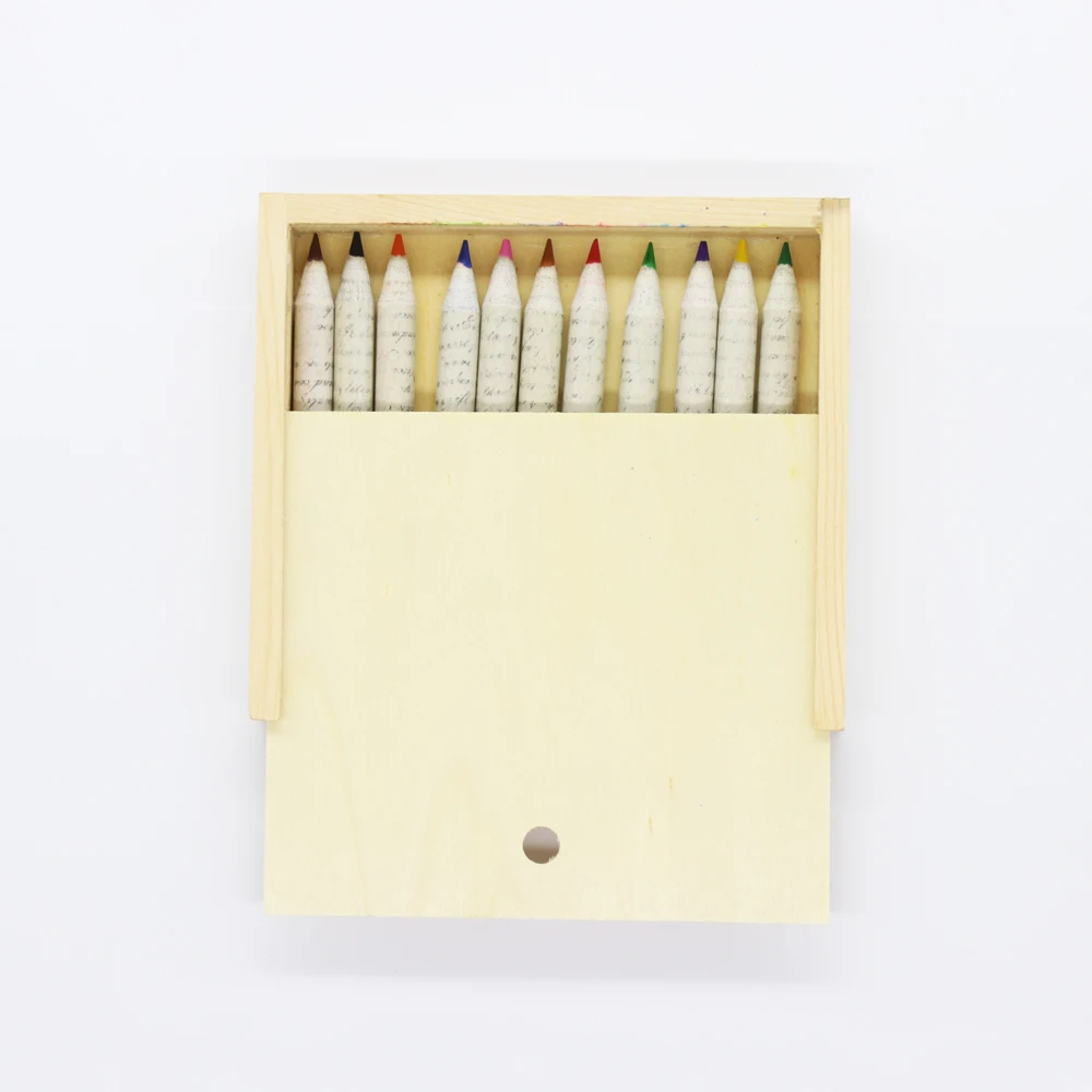 Hot sale environmental color pencil set in wooden box promotional gifts