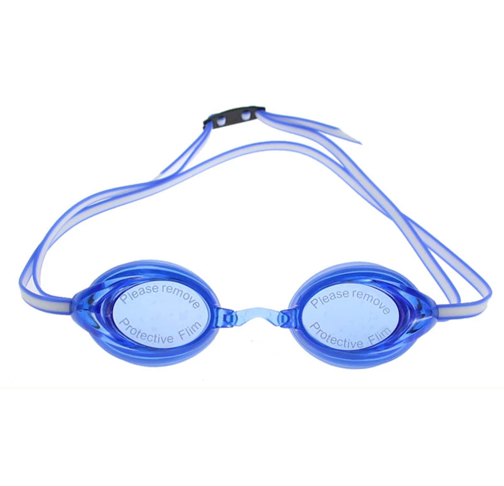Professional anti-UV transparent lens adjustable belt silicone swim goggles