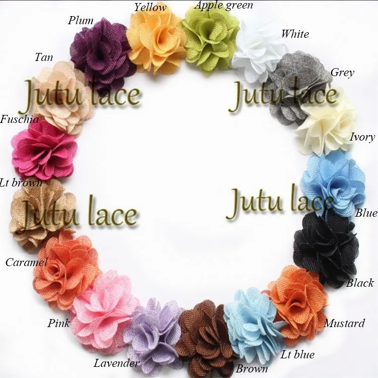 Тканевые цветы с 8 лепестками, 3 дюйма, аксессуары «сделай сам», красивый декоративный льняной цветок для одежды