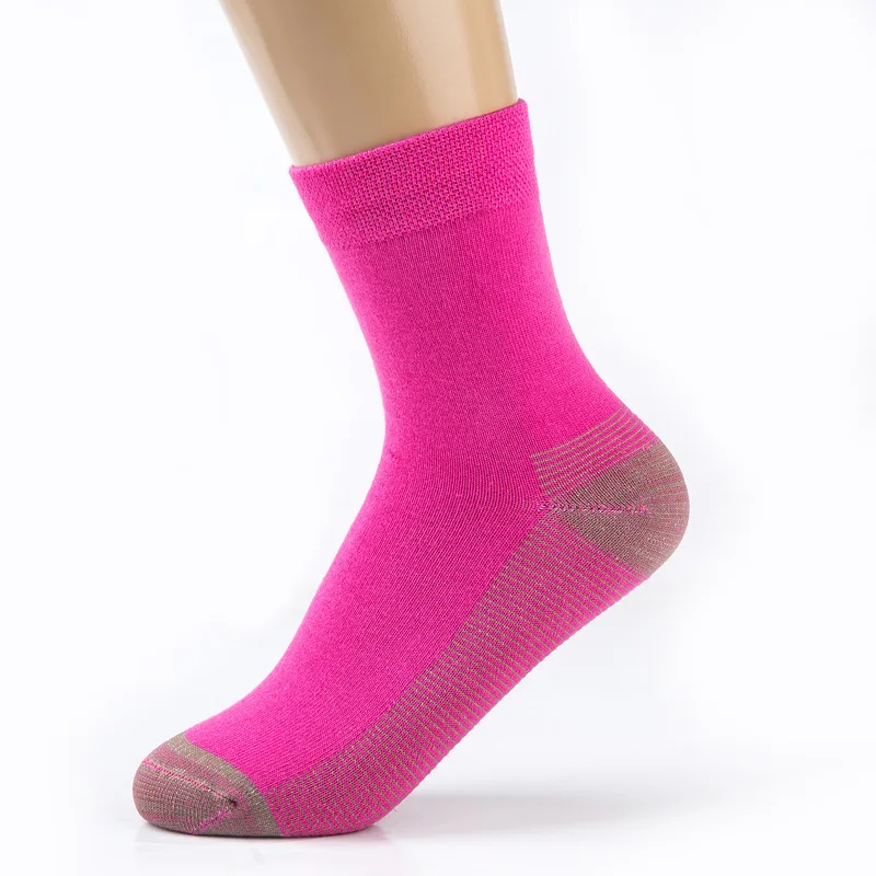 Wholesale Crew Women Cotton Floor Socks Hosiery Breathable Ladies Bamboo Copper Happy Student Cotton Young Girl Tube Women Socks