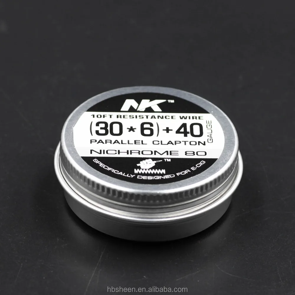 NK wholesale Ni80 fused clapton 30*6/40ga heating wire 10ft 6 core wire parallel clapton prebuilt coil wire