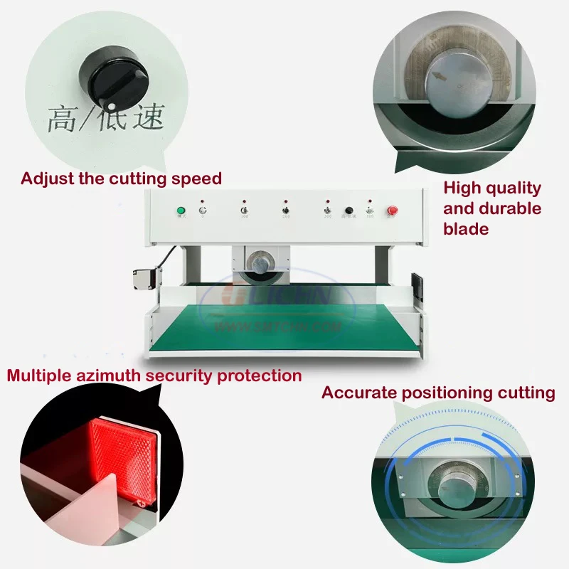 Fast safe cutting Conveyor Belt PCB Cutting V-cut Machine