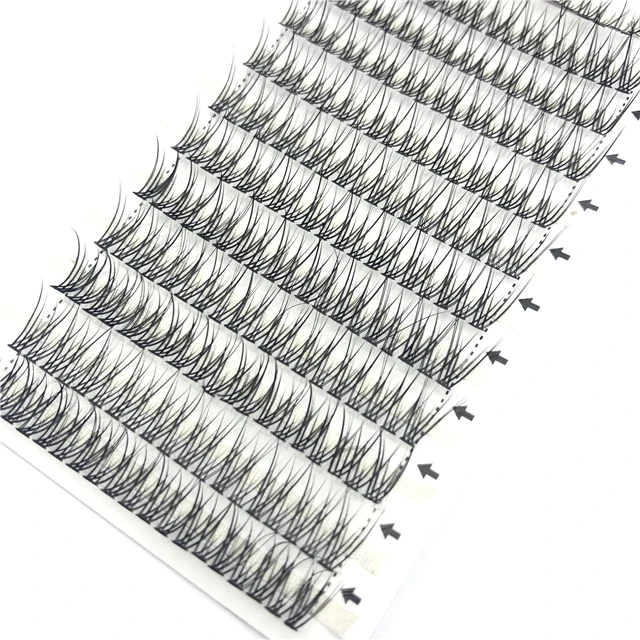 Most Popular 6D Volume Silk Lash Fish Tail Flare Sable Eyelash Extension Custom Box Russian Premade Fan