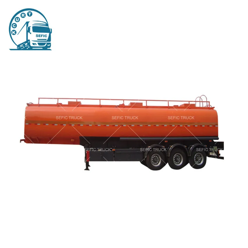 Tri-axle stainless steel milk fuel transport fuel tanker semi trailer