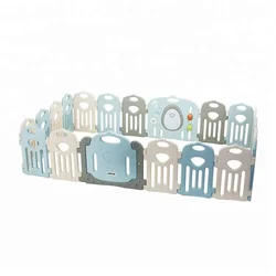 baby play yard safety fence plastic playpen PE kids large baby playpen 18 Small Panel +1 Door +1 Game Panel