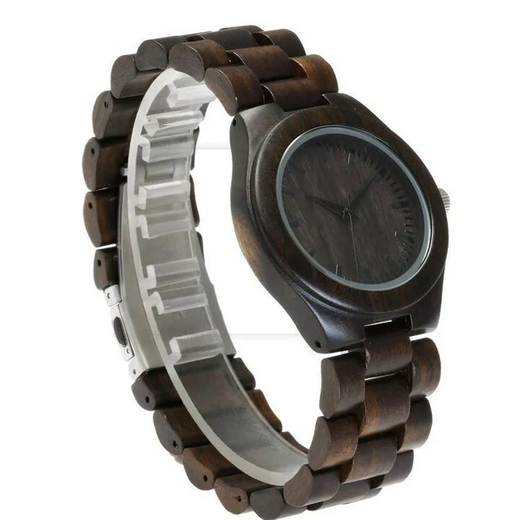 Man Custom Logo Wooden Wristwatch Natural Wood Charm Watches Quartz Mens Wrist Watch Classical Business Style