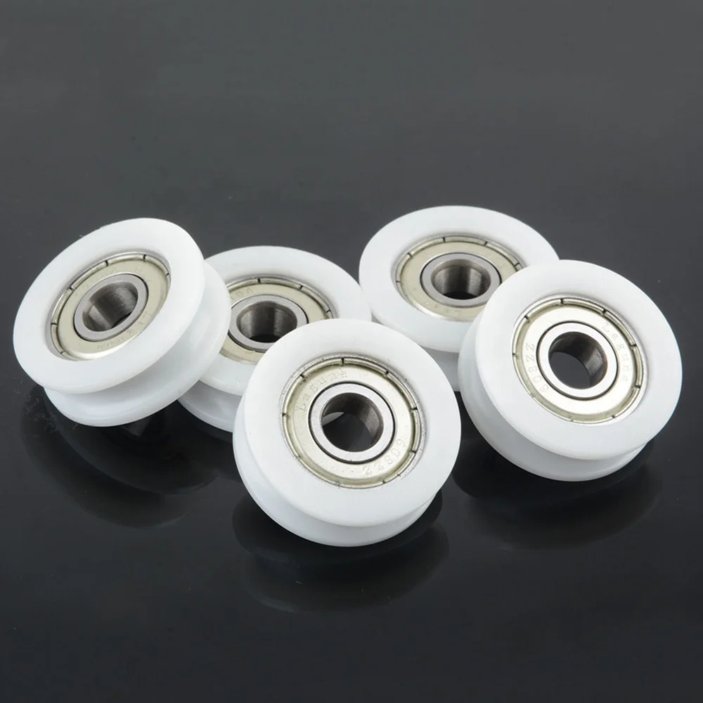 Прямая поставка с завода, высокопрочный нейлоновый Пластиковый Встраиваемый шарикоподшипник, направляющий шкив с подшипником