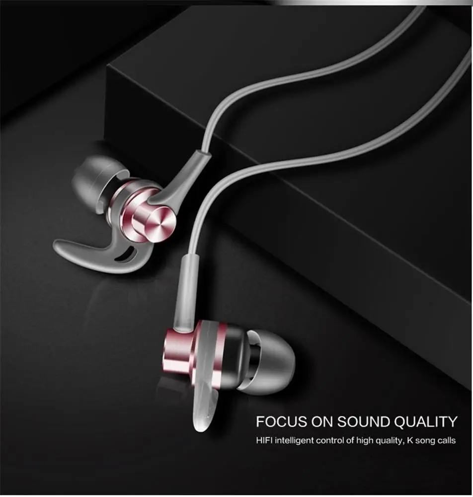 
Fashion Sport In-ear Headset with Micro 3.5mm Stereo Heavy Bass Music Noise Canceling Earphones 