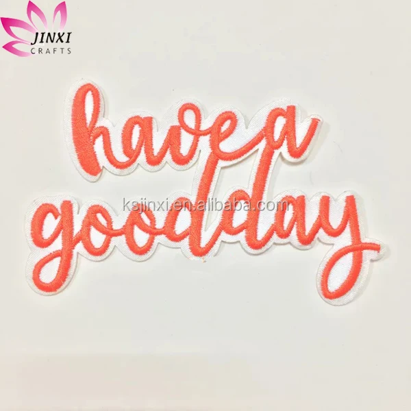 Custom bat man shape iron on embroidered patch