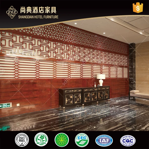 Hotel Fixing Furniture Decorative Interior Wooden Wall Panel Foshan