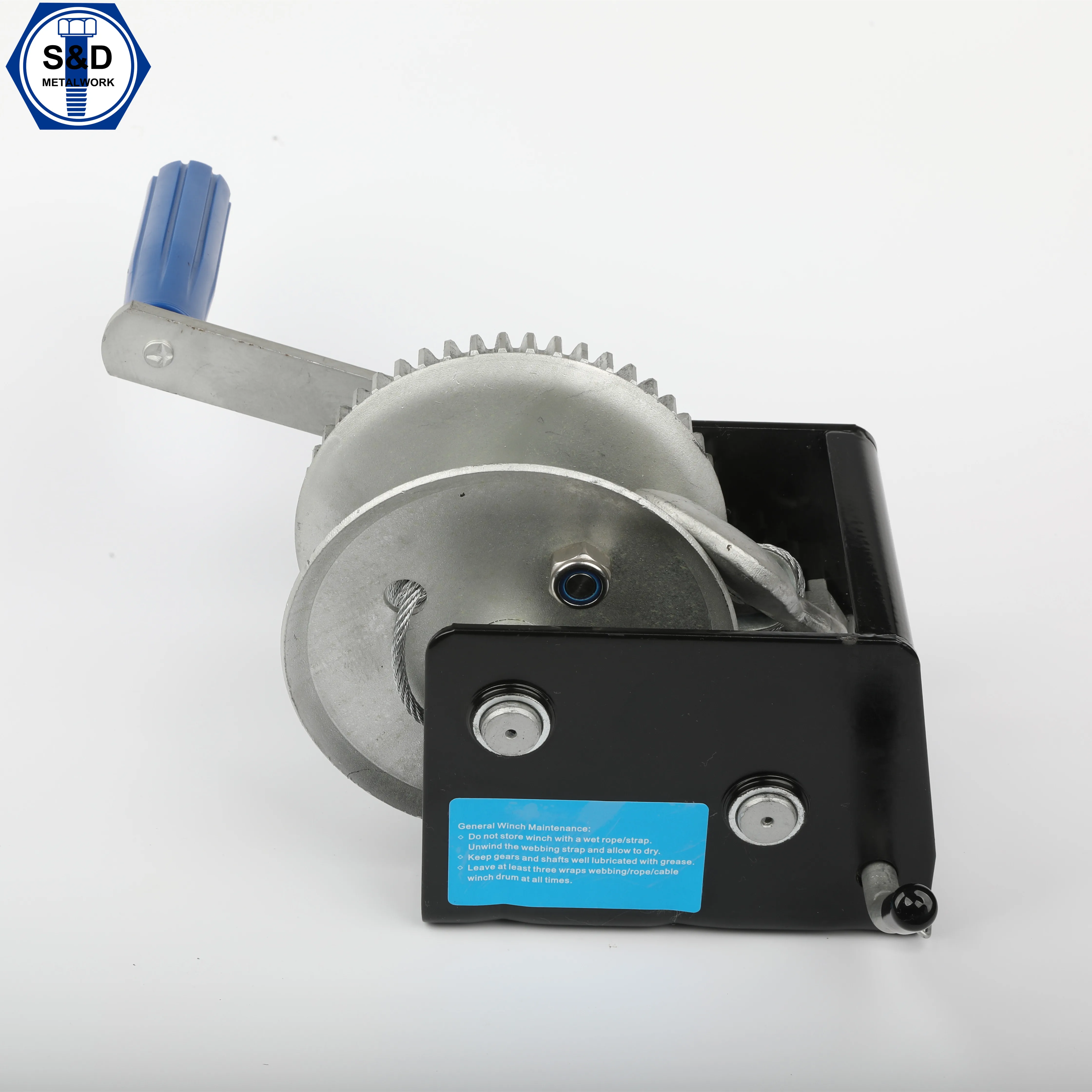 portable hand puller boat trailer mini rope boat winch manualof 1000kgs