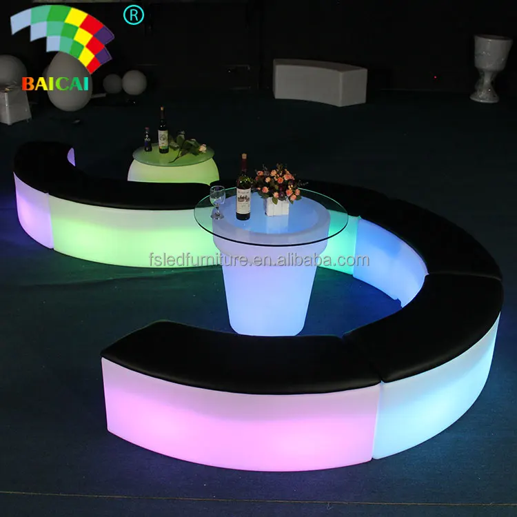 Portable LED Furniture LED Table LED Chairs Light Up Sofa Lounge Bar Sofa bar stool