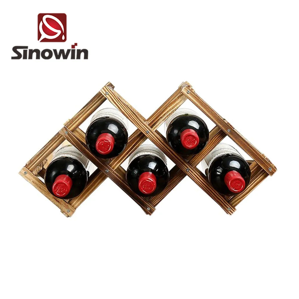 Chinese factory tabletop tree wood wine rack
