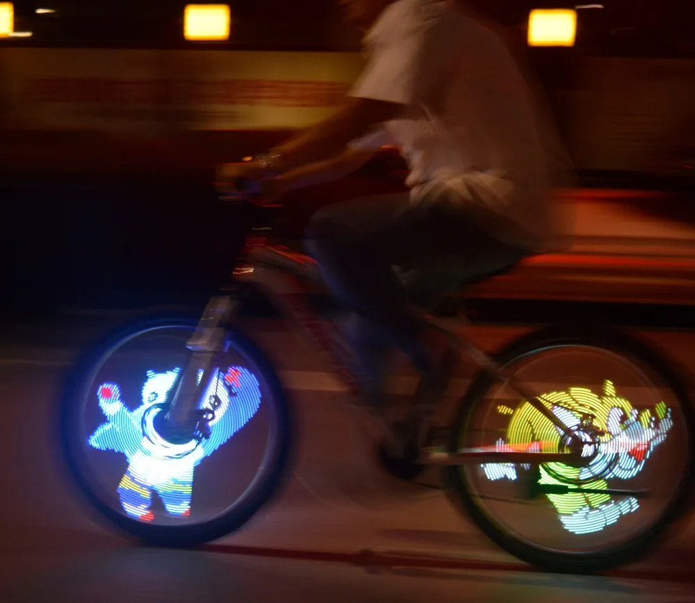 Programed Pattern 128 LED DIY Cool Bicycle Light