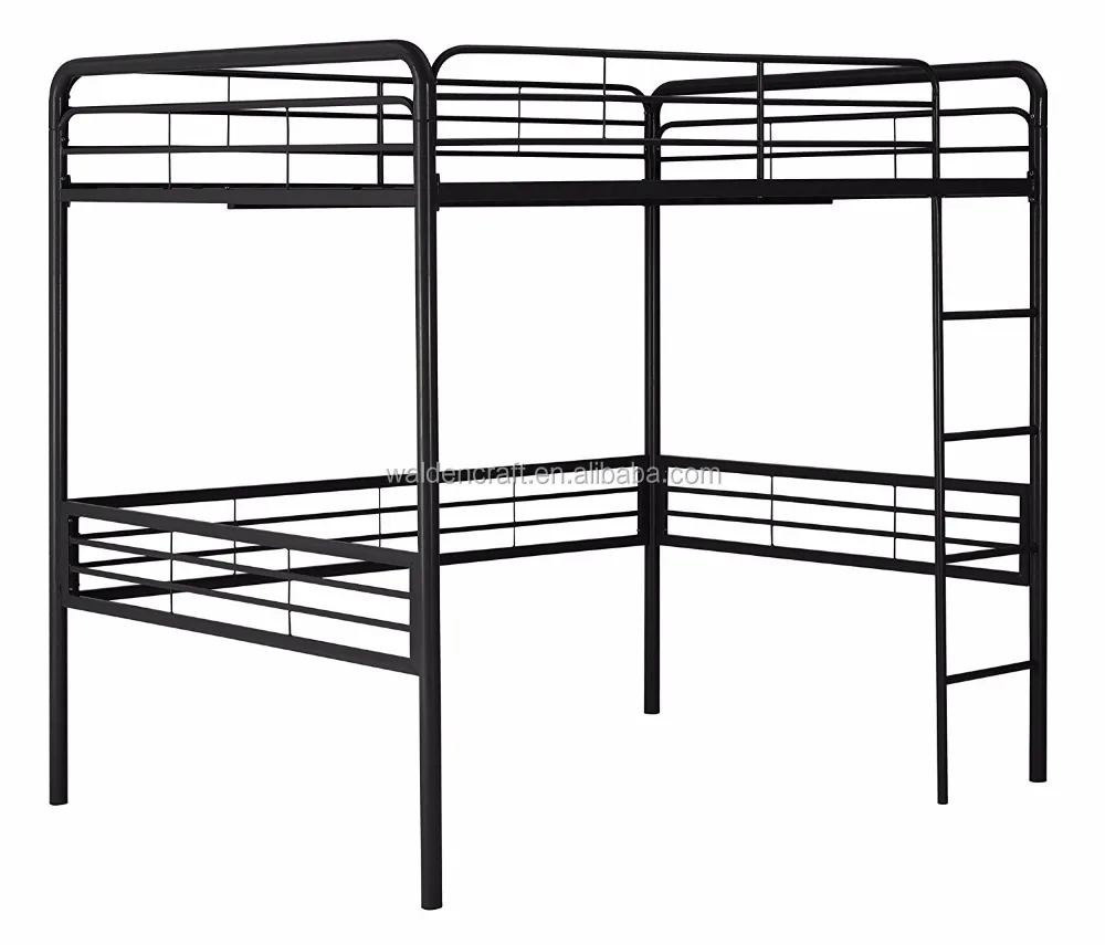 Full size loft bed black home furniture