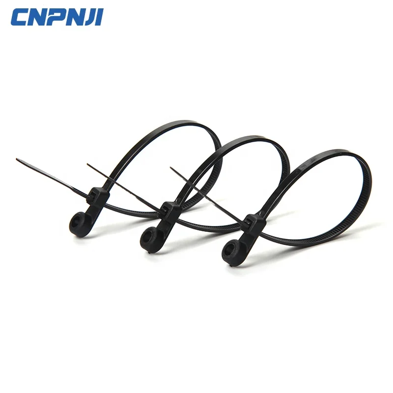 General Used Plastic Flexible Head Clamp Cable Ties with Thicken Buckle Anti-skid Tail