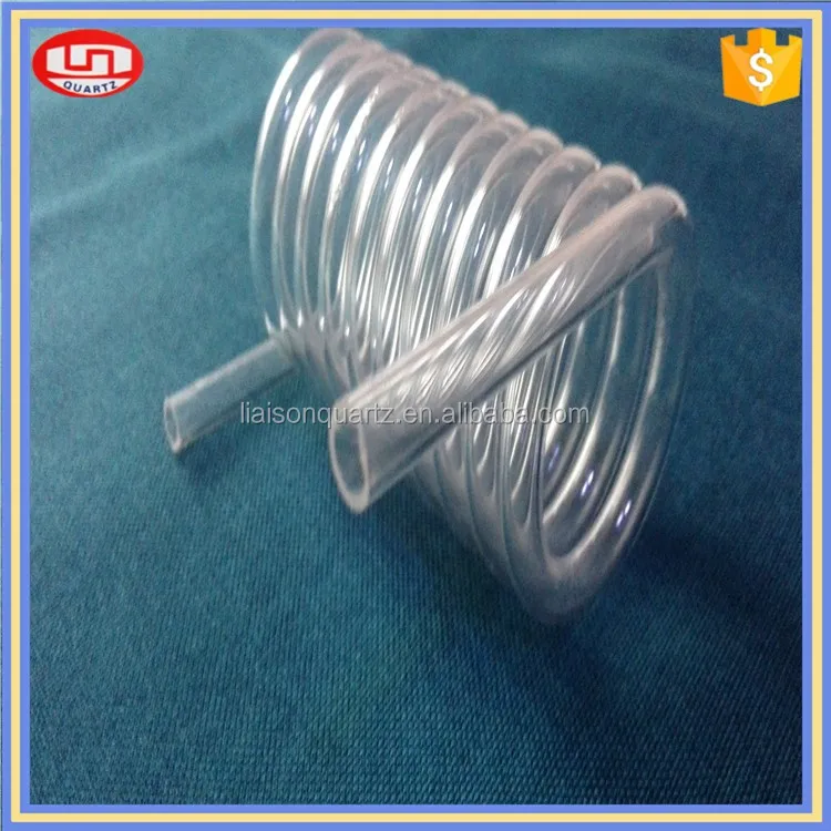 Китай оптовая ясно кварцевая трубка в форме спирали