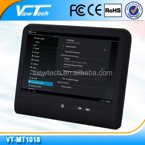 Viewtech 9 дюймов подголовник автомобиля 3 г/WiFi/Android 4.2 DVD плеер для продажи