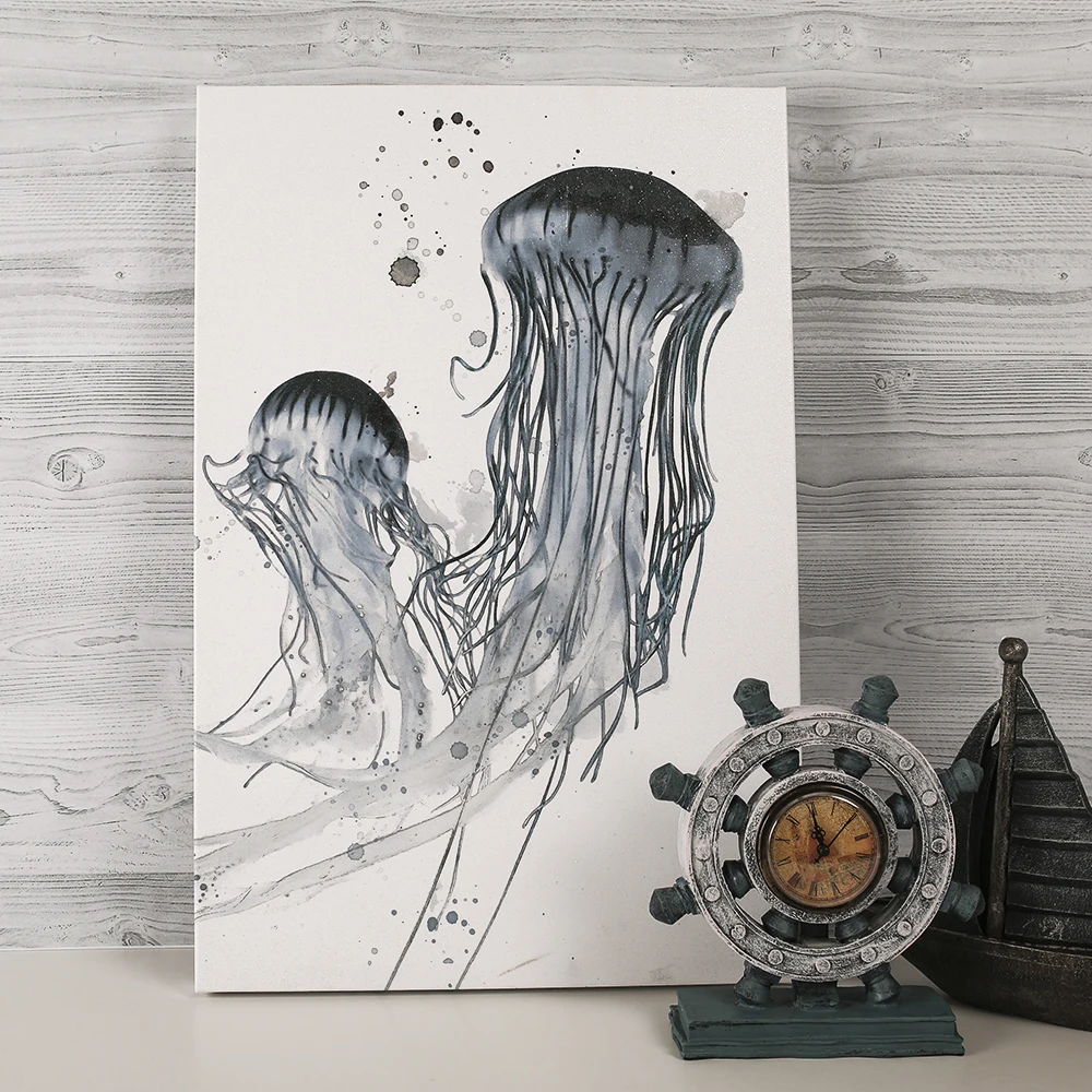 
Jellyfish design cool wall art animal canvas painting 