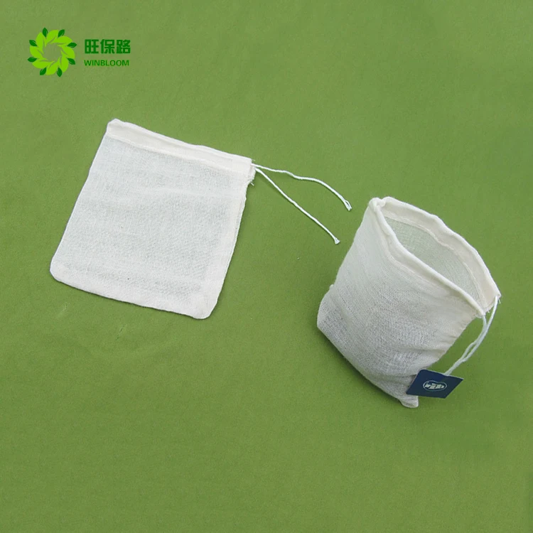 Wholesale Eco Friendly Cotton Folded Tea Bag For Packaging With Logo
