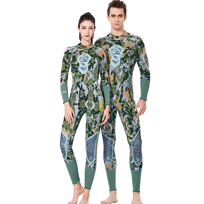 2019 new 3MM neoprene top camouflage unisex diving suit warm one-piece hunting wetsuit