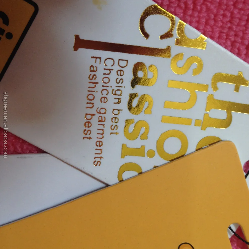 super quality thick garment paper hangtag,matte surface clothing swing tag