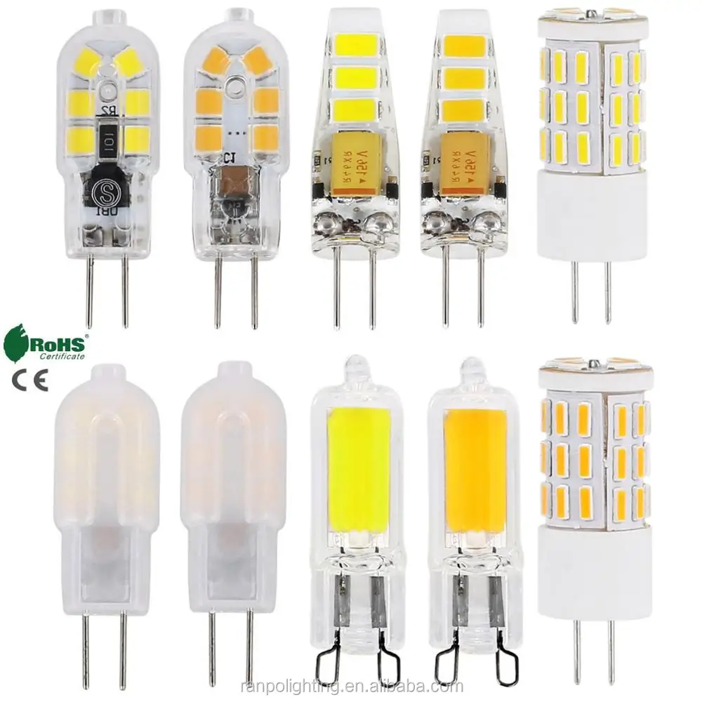 Hot Selling G4 G9 Silicone Crystal LED Corn Bulb 3W 4W 6W 8W Spotlight Lamp 220V AC / DC 12V Energy Saving