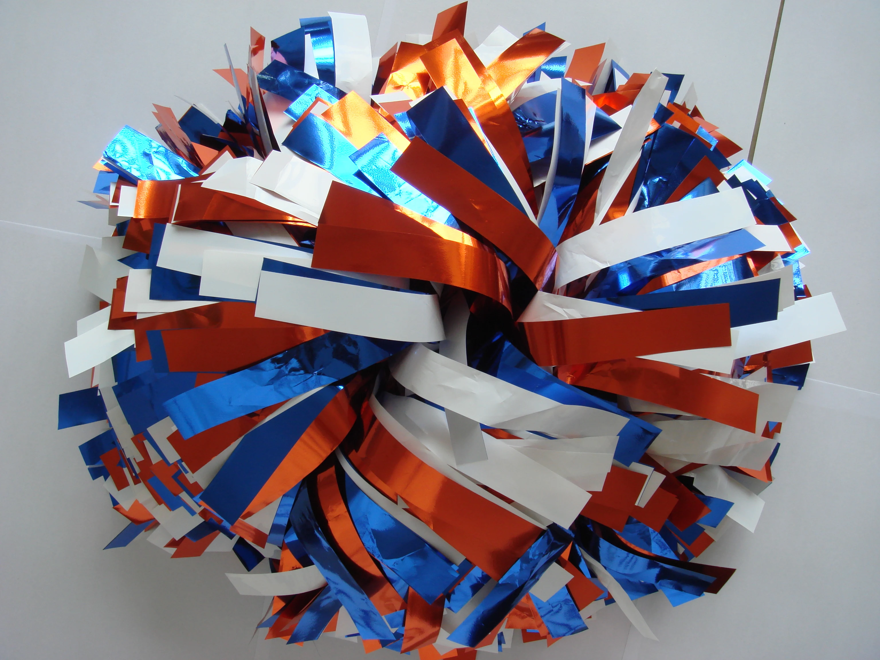 6 дюймов три цвета; Смешанные cheerlrading металлик pom poms мяч