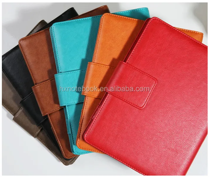 
six loose leaf custom made businesskraft notebook Gold foil logo journal manufacturer 