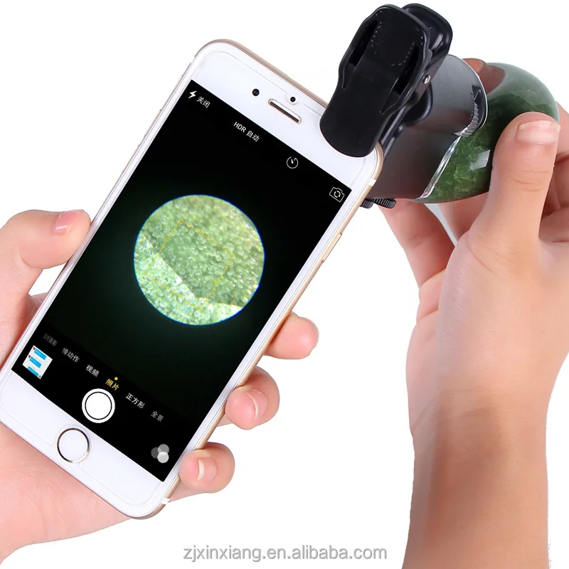 Universal Clip LED Zoom 60X-100X Microscope Magnifier for phone