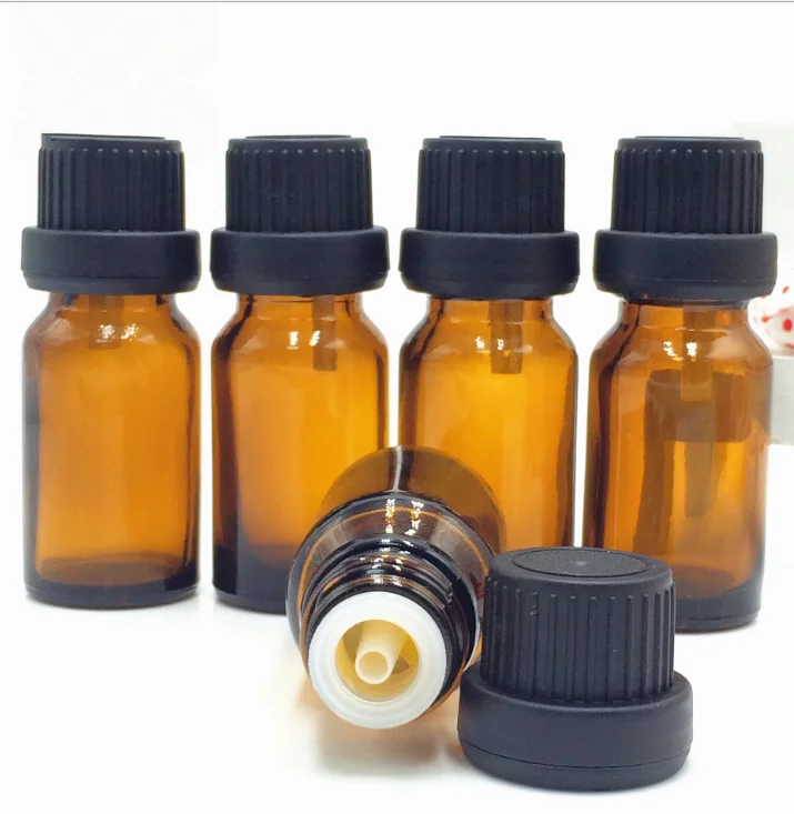 Cheaper Wholesale 5ml 10ml 15ml 20ml 30ml Amber Essential Oil  Bottle with Orifice Dropper  Aromatherapy Pipette Vials Container