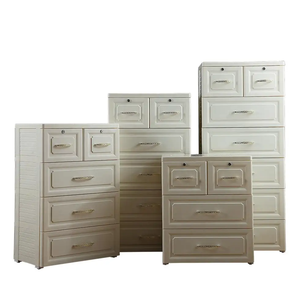 Multi Layers Europe Style Living Room Bedroom Furniture Plastics Storage Drawer