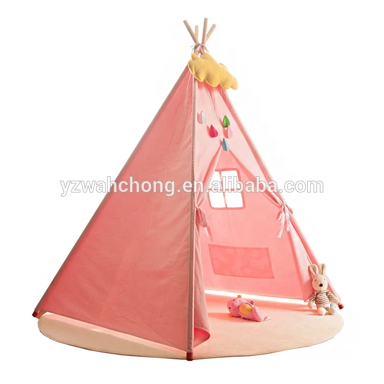 
Cotton Canvas Children Play House Teepee Indian Kids Tent 