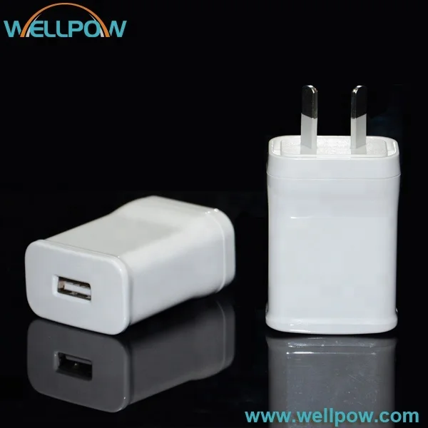 Wholesale White quick charge 5v 1.2a mobile phone battery charger