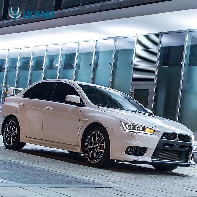 VLAND Factory wholesales Angle Eyes head lamp 2007-2017 fortis headlights CJ series For Mitsubishi Lancer ex