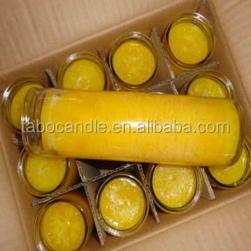 
stock 7 days burning time church candle/8 inches religious candle/multi color church candle in glass bottle wholesale 