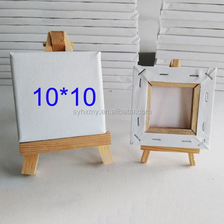 
10*10cm mini stretched canvas oil painting canvas blank painting canvas 