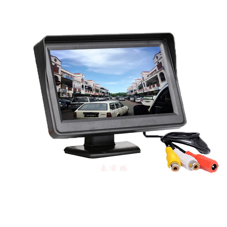 High quality 4.3 Inch Car LCD Monitor With Reverse Side View Camera