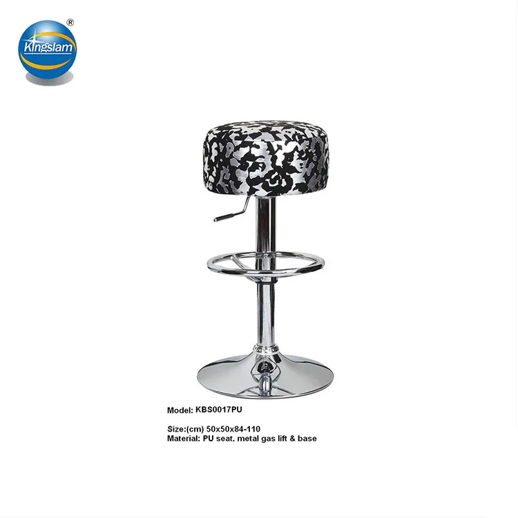 modern luxury leather swivel bar stool with backrest