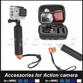 Small bag and Float Monopod For Gopro hero 3 Hero 4 Action Camera Accessories Set For
