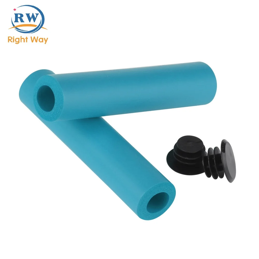 Cheap  Anti-skid Shock-absorbing Soft Bike Bicycle Grips Ultralight Cycling MTB Silicone Sponge Handlebar Grips