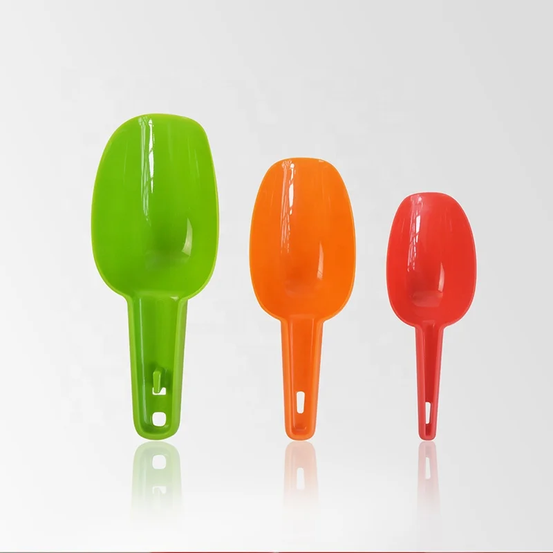 Good Quality PP Kitchen Baking Measuring Tools 3 Piece Plastic Nesting Food Measuring Scoop Set