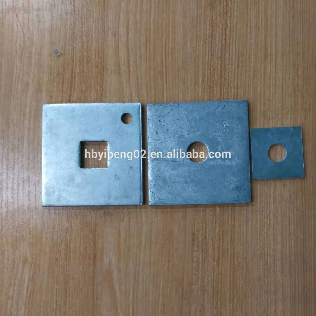 Hot dip galvanized Square Flat Washer for Pole Line Fasteners