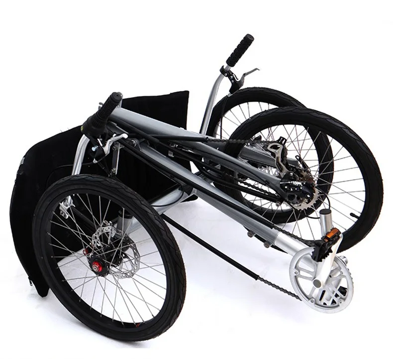 FREE SHIPPING  CLASSIC Three wheel shock absorption foldable   Recumbent Trike