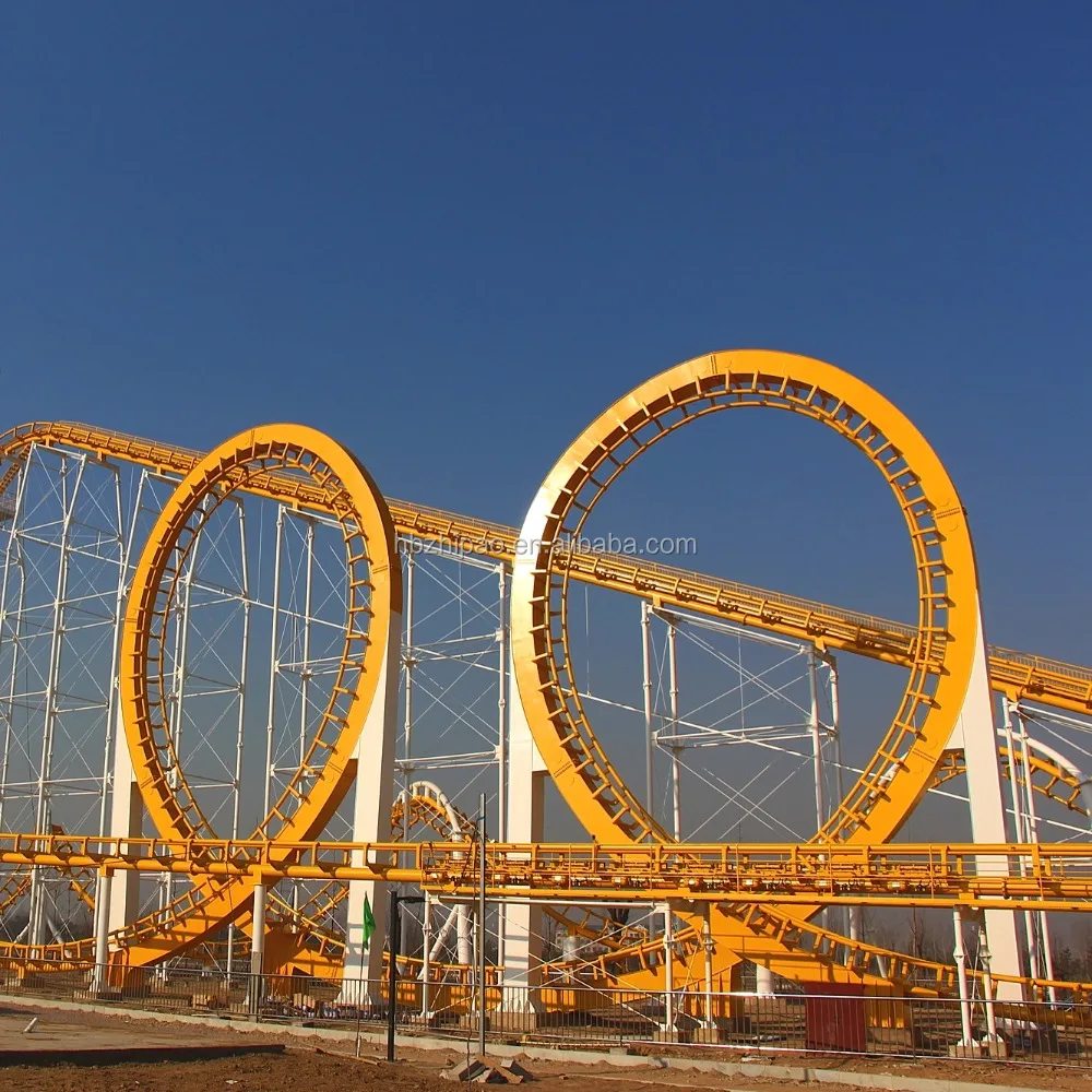 big type zhipao amusement ride six loops roller coaster in china