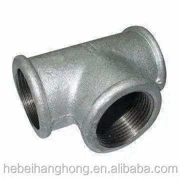 gi Tee Pipe Fitting Galvanized Malleable Iron Metal Antique OEM Male Female Pipe Fittings for Wooden Coffee Table