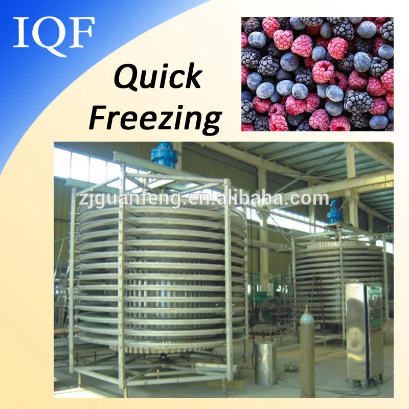 Frozen Shrimp Machine Spiral IQF Individual Quick Freezing Freezer