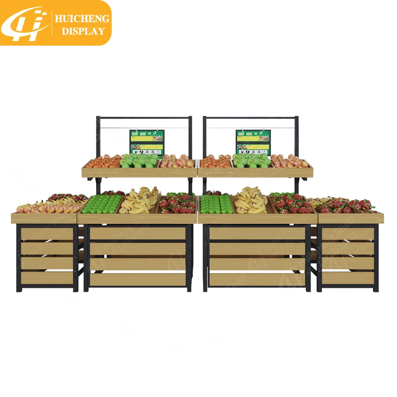 Customized supermarket display shelf  Excellent Quality Fruit Store Rack Supermarket Display Shelves For Vegetable display