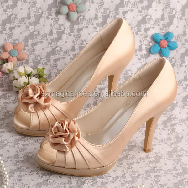 Beautiful Women High Heel Shoes With Flower